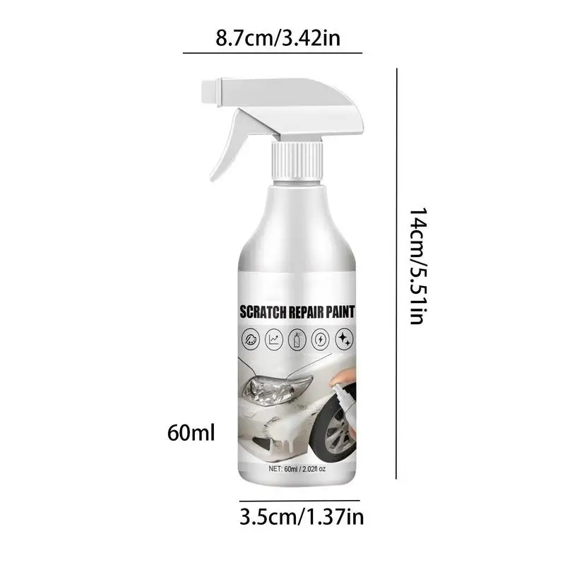 Scratch Spray For Car 60ml Portable Paint Polishing Repairing Spray Automotive Maintenance Spray Easy To Use For SUV Trucks