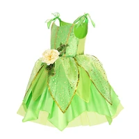 Robes de fée clochette d'été pour filles, Costume de Cosplay pour enfants, vêtements de princesse féerique à fleurs, tenue de fête de noël 3
