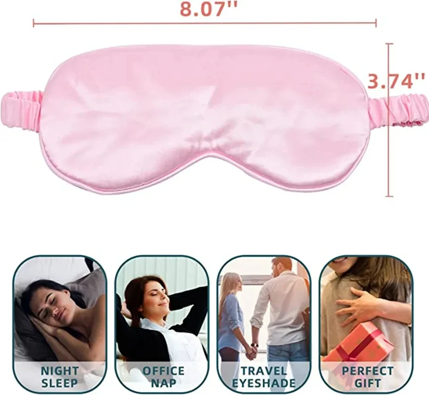 Imitated Silk Eye Patch Shading Sleep Eye Mask Eyepatch Travel Relax Cover Eyeshade Health Sleeping Shield Eye Care Tools 5
