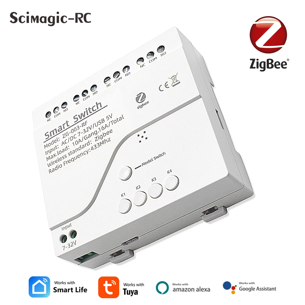 Interruptor Zigbee Tuya 220V 110v 12V 24V 32V, módulo de relé, Motor de  cortina, luz de encendido y apagado, interruptor de Control remoto,  repetidor Zigbee, necesita Hub - AliExpress