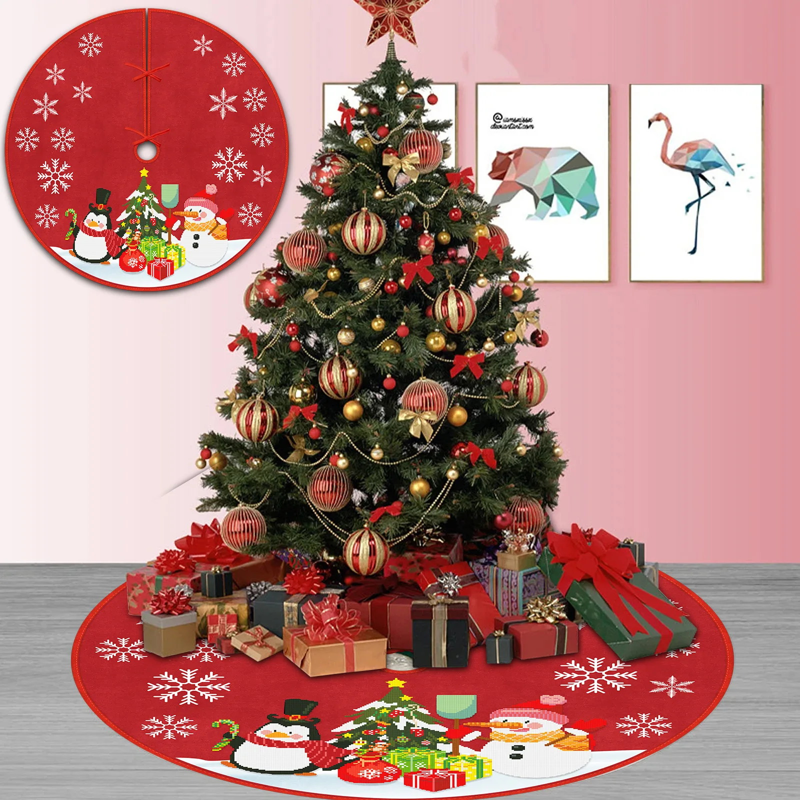 5D DIY Diamond Painting Christmas Tree Craft Home Ornaments Resinstone  Mosaic Christmas Decoration for home Navidad Gifts