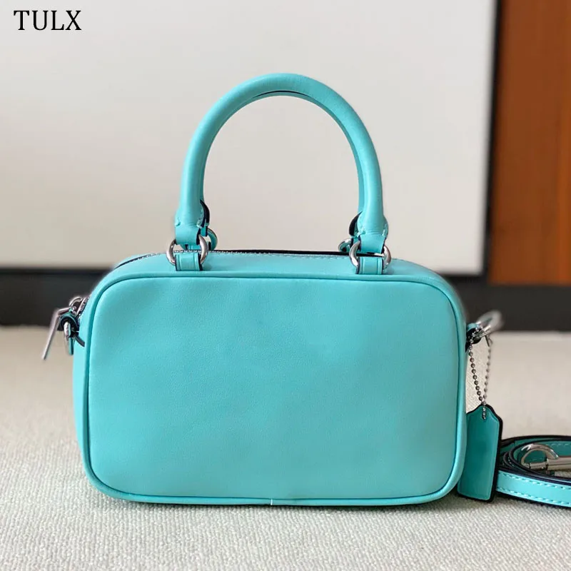 

Vintage Women Casual Boston Bag Pu Leather Handbag Cowhide Totes Office Ladies Shoulder Bag Softshell Strap Crossbody Bags