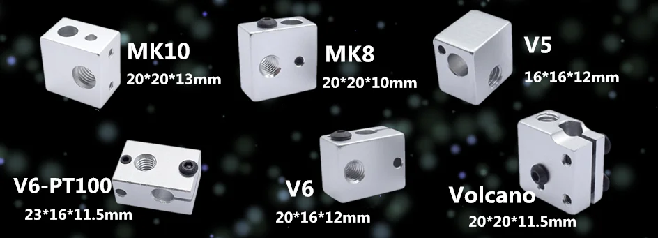 For V6/MK7 MK8 MK9/MK10/Volnaco Heat Block Socks Silicone Sleeve Heater Block Hotend Protector Cover Socks For 3D Printer Parts For V6/MK7 MK8 MK9/MK10/Volnaco Heat Block Socks Silicone Sleeve Heater Block Hotend Protector Cover Socks For 3D Printer Parts