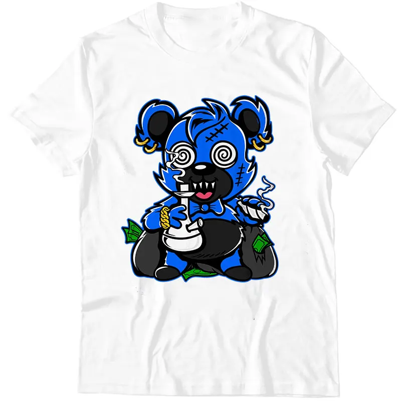 

New Fashion 100% Cotton Brands Designer Casual Graphic T shirt Printed MOMM Bear Graphic Unisex Short Sleeve Men's T-shirts