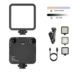 Portable Bi-Color LED Clip Video Light for Photography and Vlogging (3000K-6000K) (With clip)