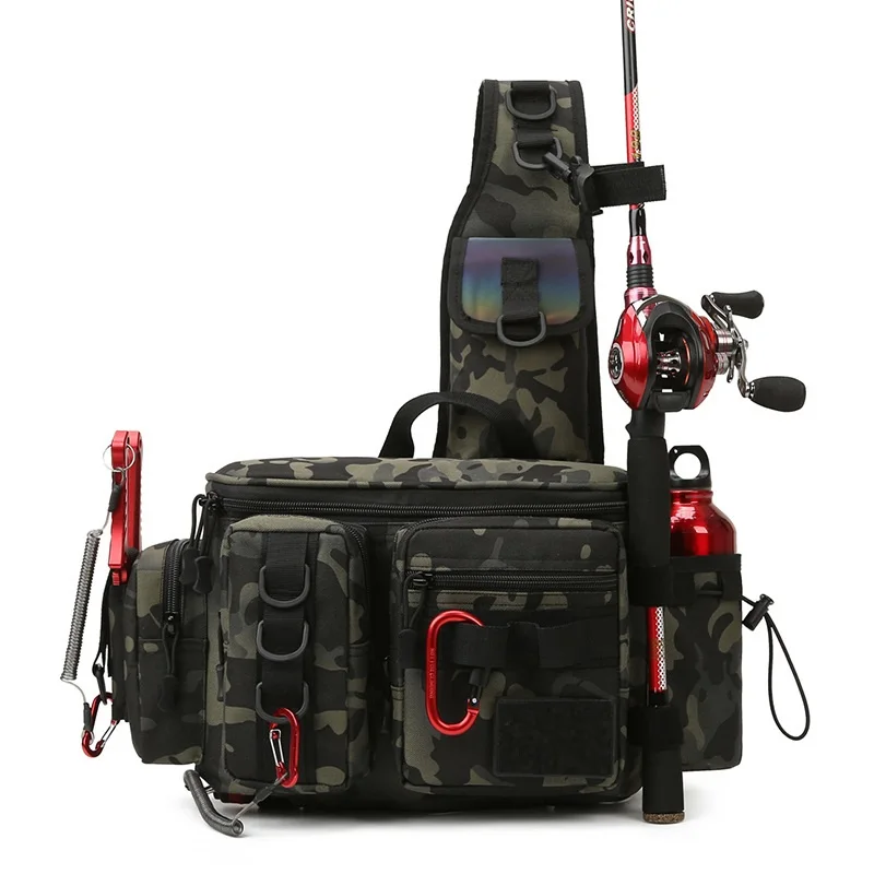 Fishing Tackle Bag Single Shoulder Crossbody Bags Waist Pack Large