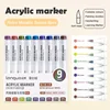 Languo 9/144 Colors Acrylic Marker Pen Soft Head for Artist Rock Painting Glass Ceramic DIY Crafts Graffiti Acrylic Paint Pens 6