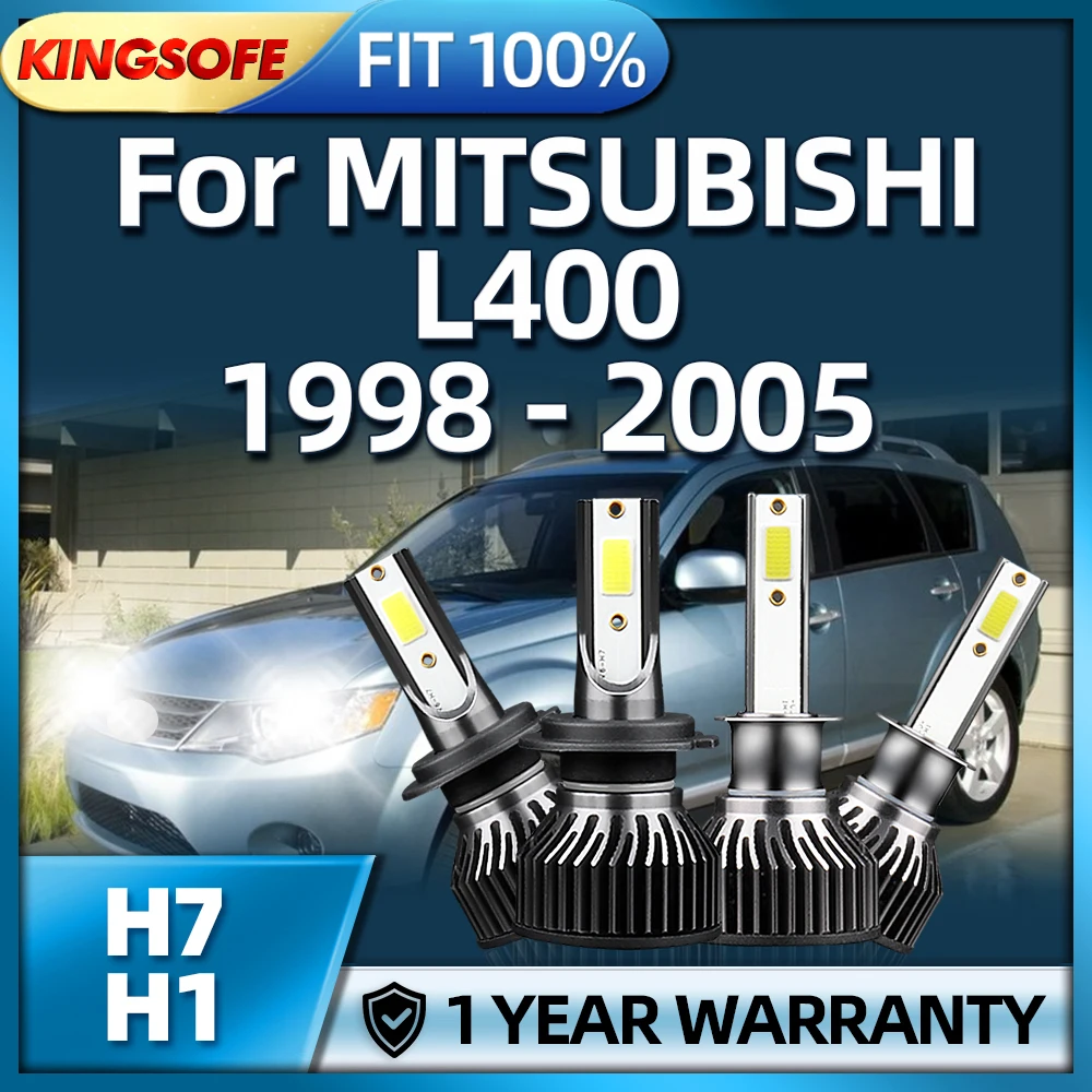 

4Pcs 38000Lm LED Headlight H7 H1 Turbo Lamp with Fan Car Light For MITSUBISHI L400 1998 1999 2000 2001 2002 2003 2004 2005