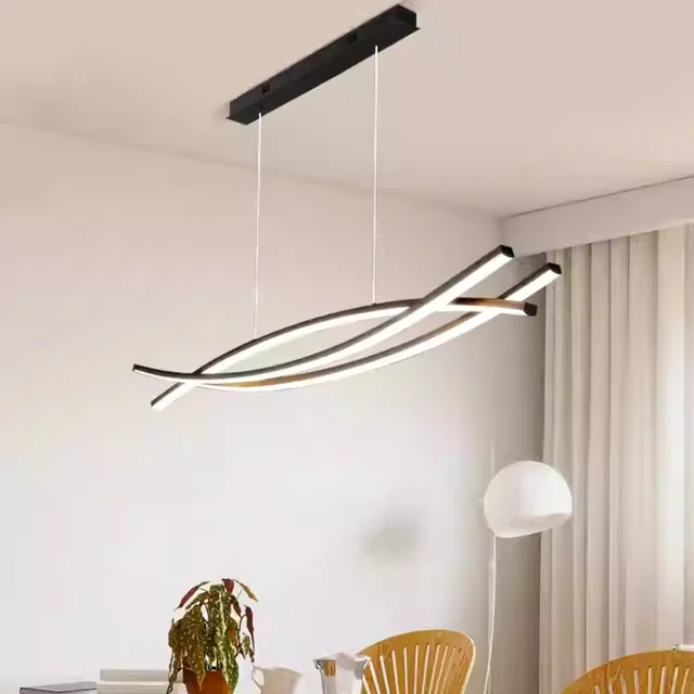Modern Luxury Straight Strip Pendant Light 1