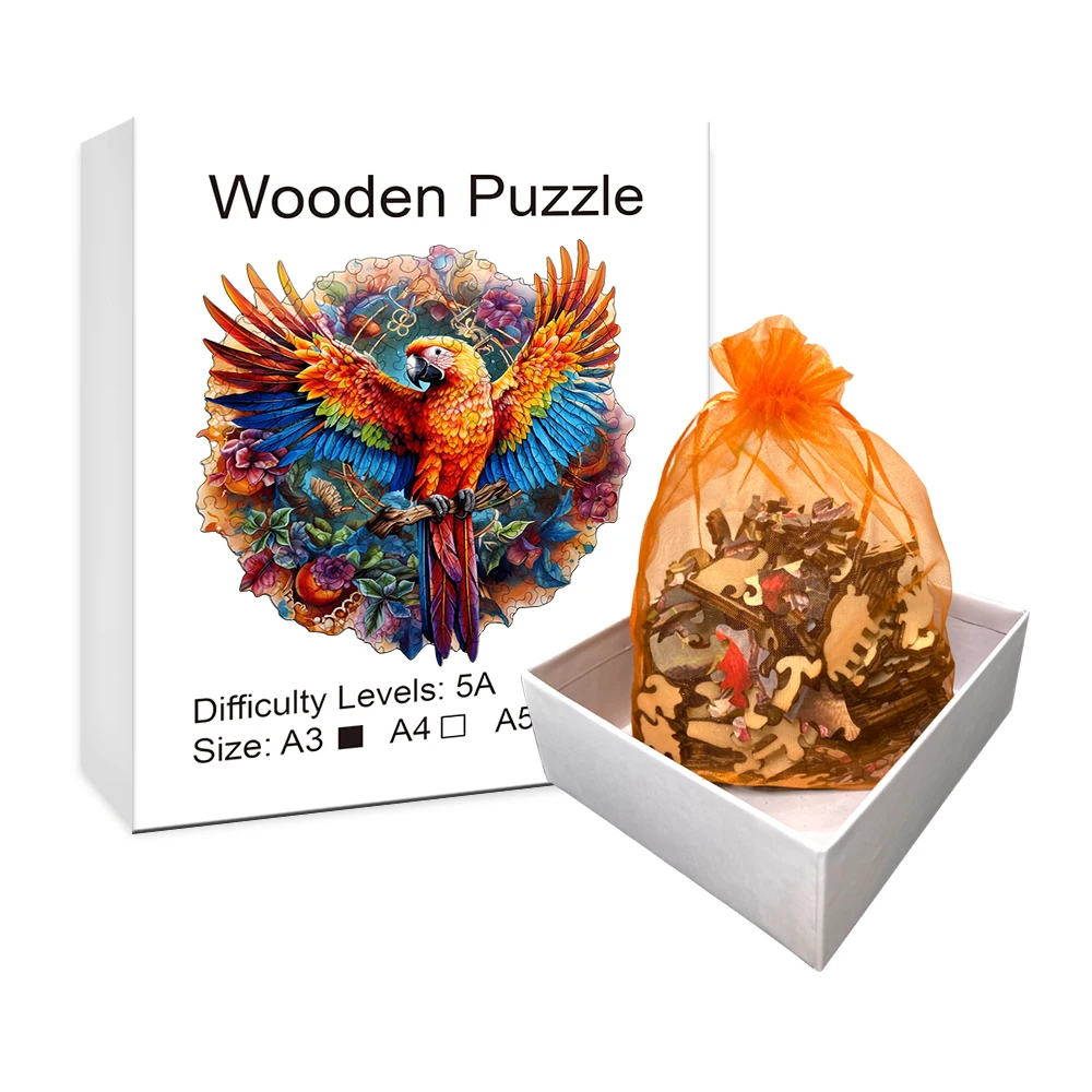 Wooden Puzzle Beautiful Hummingbird - Perfect Home Decoration and Holiday Gifts Creative Puzzle for Adults and Children 3
