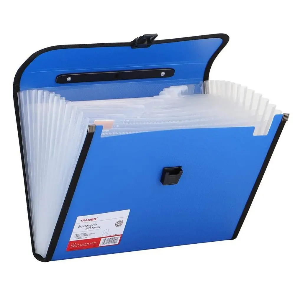 휴대용 PP 대용량 아코디언 폴더, 사무실 학교 정리함 케이스, A4 확장 파일, 13 포켓 오르간 가방 거치대