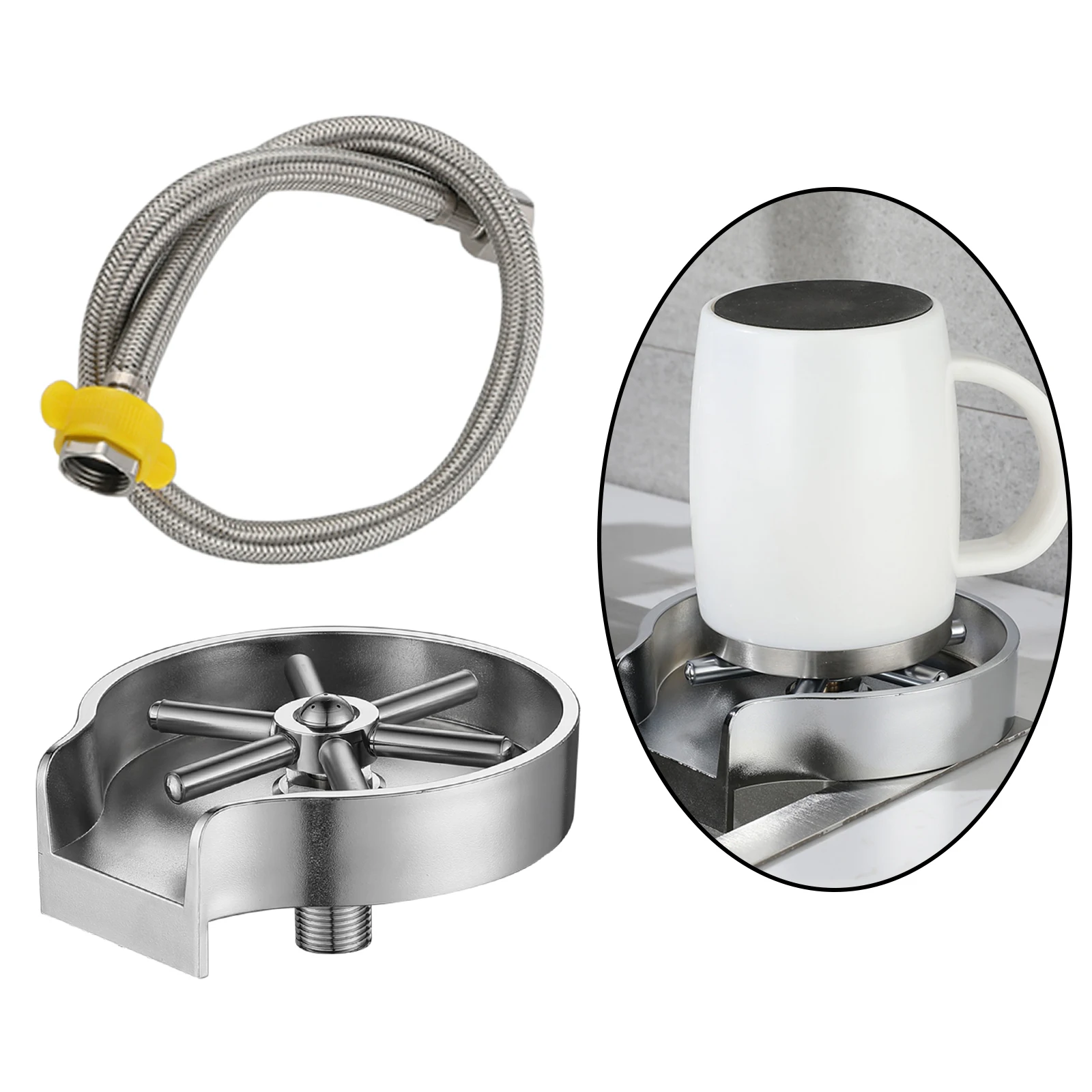 Restaurant Home Bar Glass Rinser Stainless Steel Tool Pitcher Cup