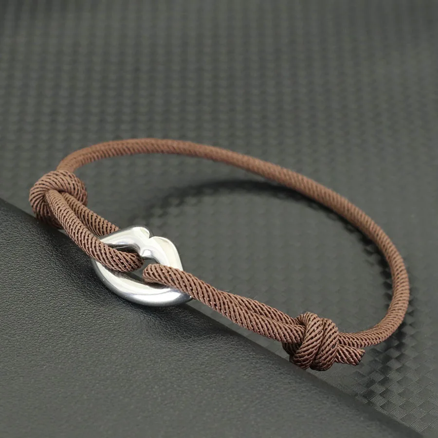 Handmade Red Rope Unisex Adjustable Bracelet with Lip Shape Charm