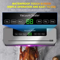 Electric Vacuum Sealer Built-in Cutter Kitchen Food Storage Seal Touch Button Dry Wet Food Sealing Packaging Machine with 10Bags 2