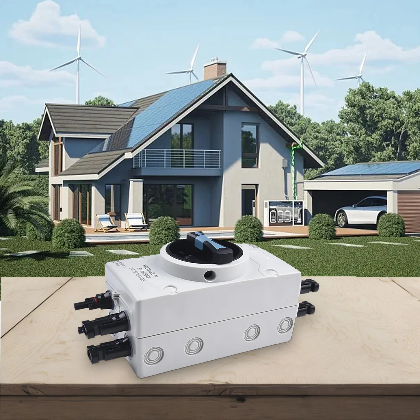 

Durable Switch Accessories 1 Pcs 32A /1000VDC 4P ABS DC Disconnector For 2 Strings Main Switch Solar PV Switch