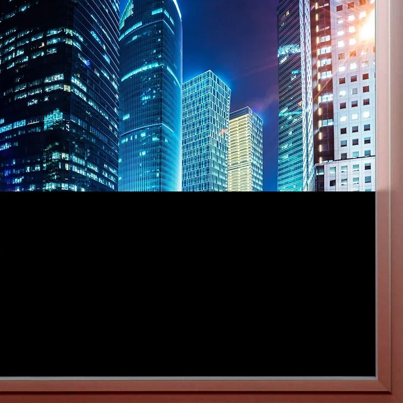 Full Blackout Window Privacy Film That Blocks of UV Rays and Light Thermal Control Room Blackout Vinyl Glass Window for Car