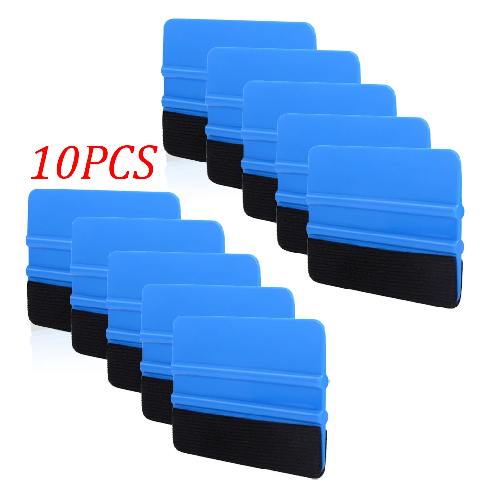 

10pcs Carbon Fiber Film Vinyl Wrapping Fabric Felt Squeegee Car Wrap Window Glass Cleaning Tool Scraper Sticker Remover Kit