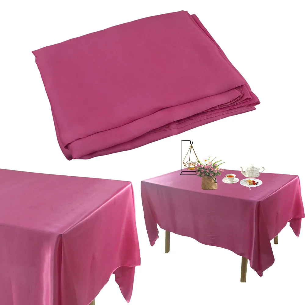 

Satin Tablecloth Mariage Table Overlay Decoration Rectangular Christmas Birthday Party Restaurant Banquet Table Cloth