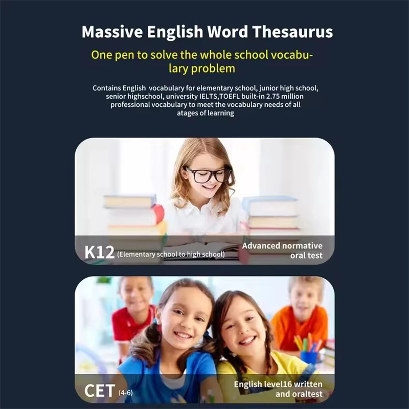 Translation Pen Language Translator Dictionary Translation Pen Real-Time Multi-function Offline 112 Language Business Travel Abroad Smart Voice Scan Translator Pen