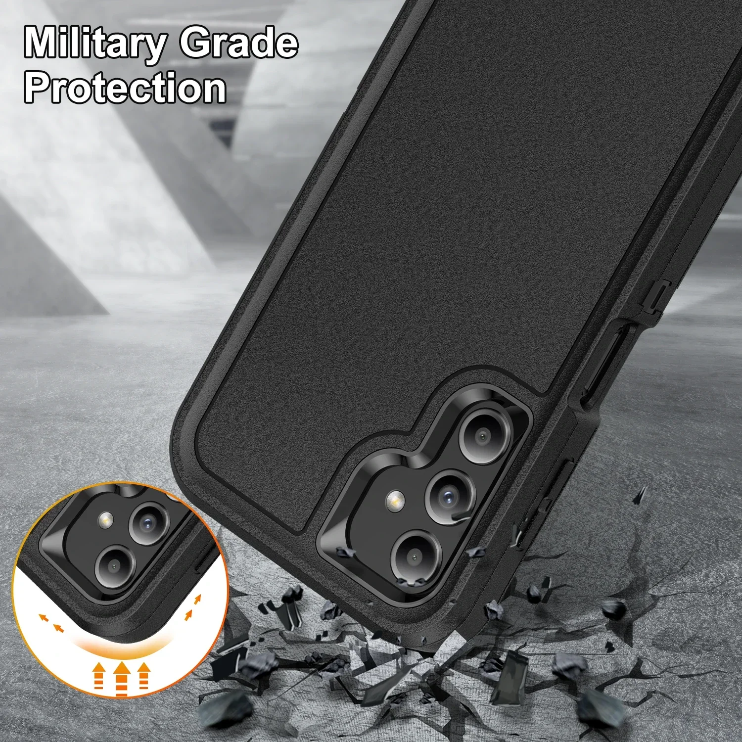 Luxury 3-in-1 Armor Bumper Hard Protective Phone Case