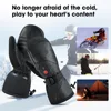 Unisex Far Infrared Heated Mitten Gloves Carbon Fiber Heating 3 Shift Temperatures Battery Heated Mitten Gloves SHGS38 4