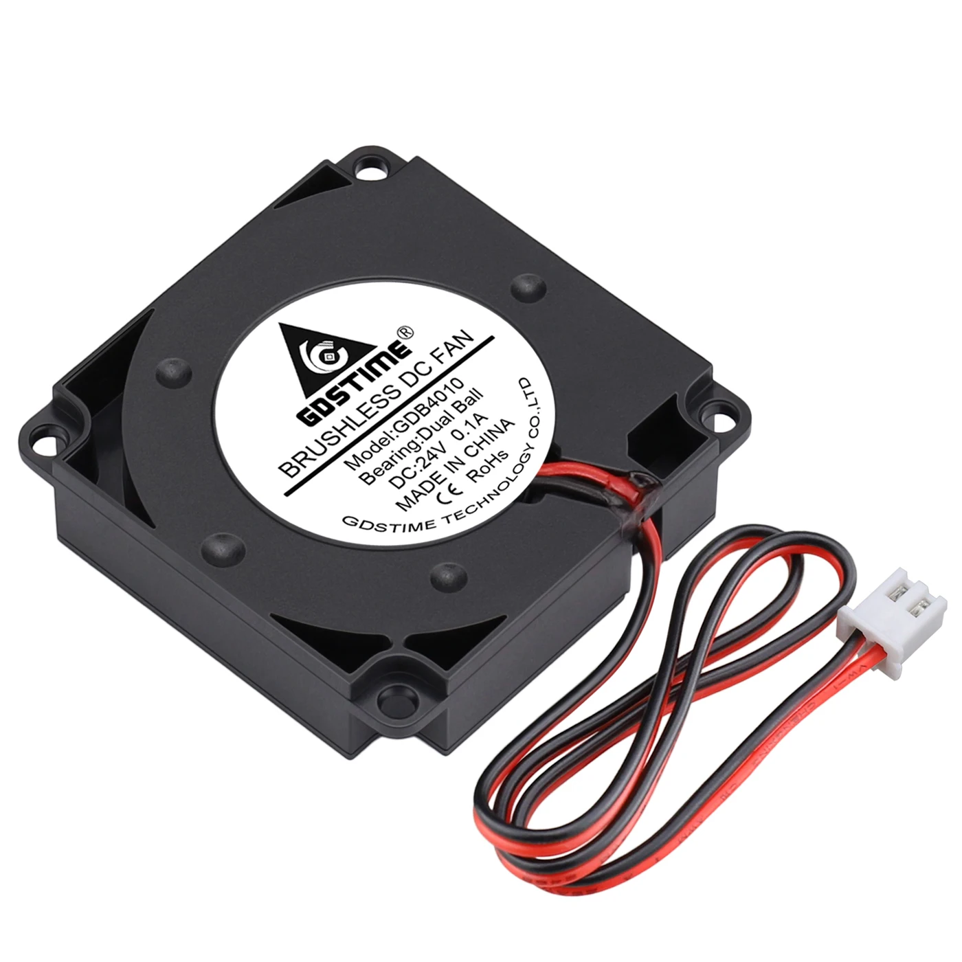 Gdstime 40 mm Radiador dc 24v Dupla Bola 12000rpm de Alta Velocidade Turbo Ventilador 40x10 mm Radial Cooler para Impressora 3d Refrigeração Peças Lote - Imagem 4