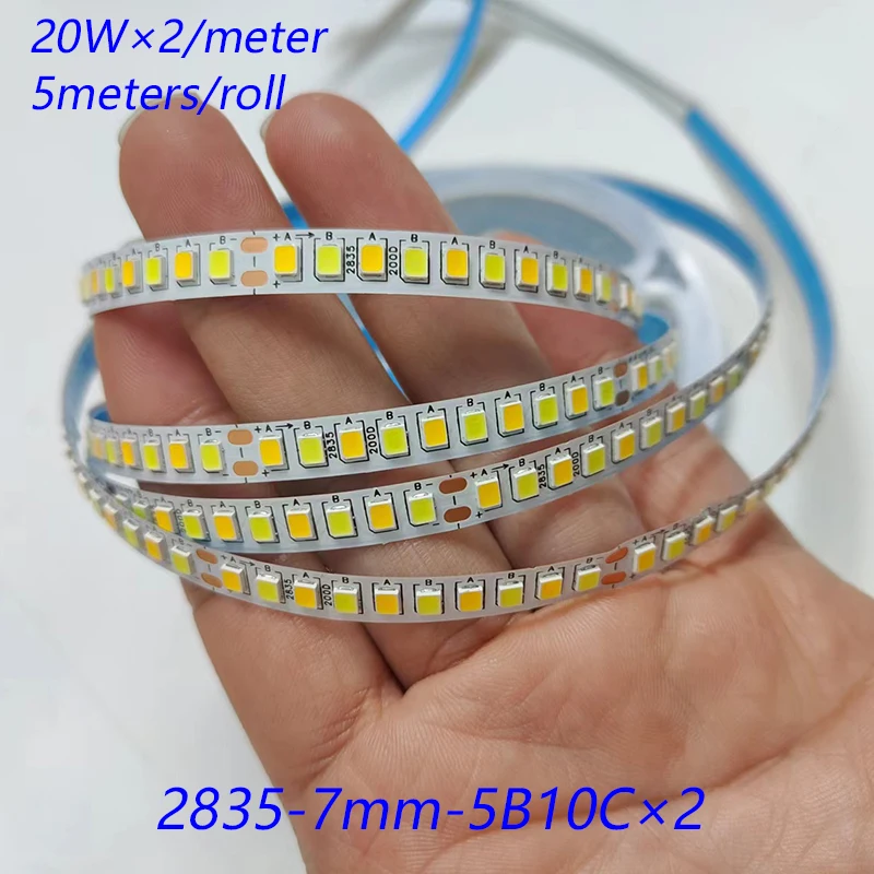 (2 Solder Joints) 2835-200d-5b10cx2 Strip Constant Current Led Ribbon 5 ...