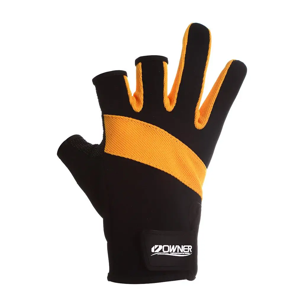 Anti-slip Fishing Gloves Anti-cut Imported sheepskin Cut three Fish Equipment UV Wear Protection Sports fishing gloves