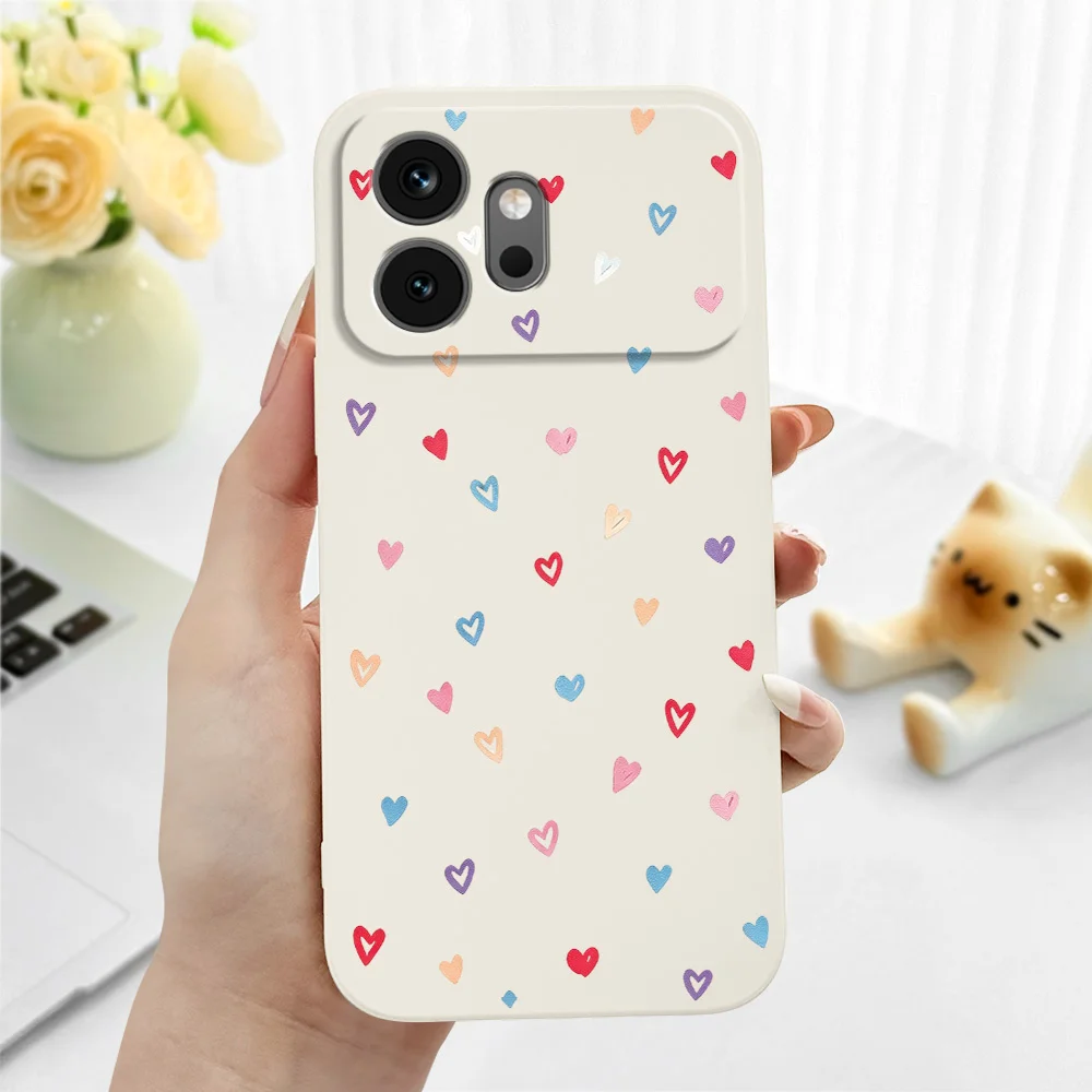 Chic Dotted Heart Silicone Soft Phone Case