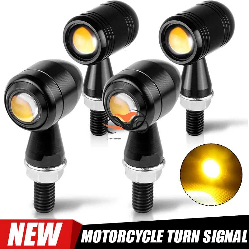 

Motorcycle led Turn Signal Light mini Bullet Moto Amber flashing Light Indicator led signal lamp for cafe racer for Honda 12V