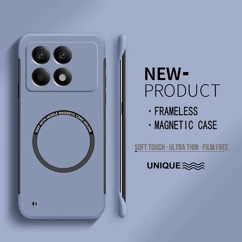 Sleek Matte Magnetic Frameless Phone Case - Ultra Thin Hard PC Solid Cover