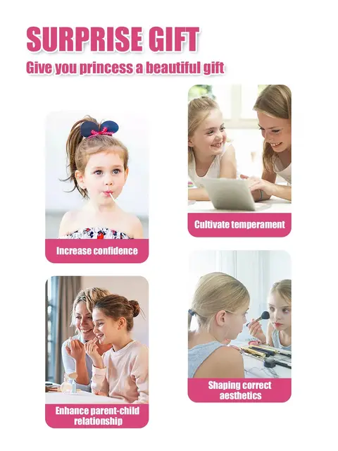 30pcs Kids dressing table toy girl simulation home makeup and makeup jewelry box 3-4 5-6 years old baby birthday gift 4