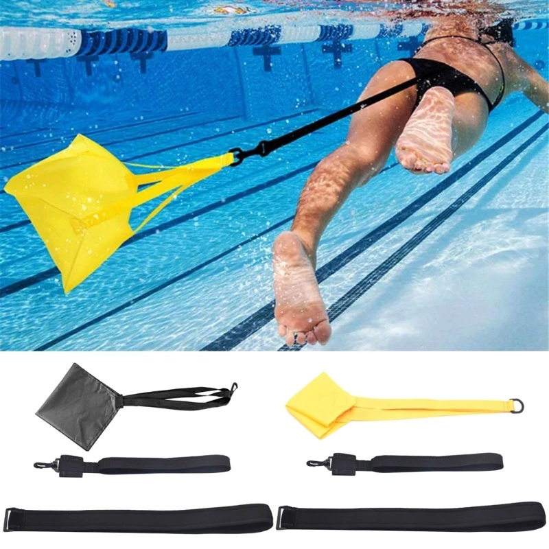 

77HC Swim Drag Parachute Swimming Resistance Training Parachute Swim Trainer Resistance Belt for Swim Training Exercise