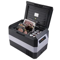 Mini Car Refrigerator Fridge Freezer with DC Compressor Dc Car Freezer for Outdoor Use Design Portable 12V 24V Black 60W 33L 1