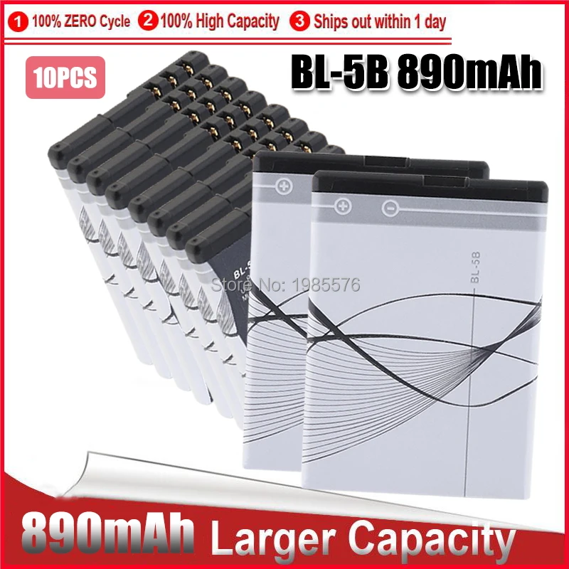 Alto Qualtiy 890Mah Bl 5B Bl-5B Batteria Per Nokia 5300 5320 N80 N83 6120C 7360 3220 3230 5070 Batteria Bl5B