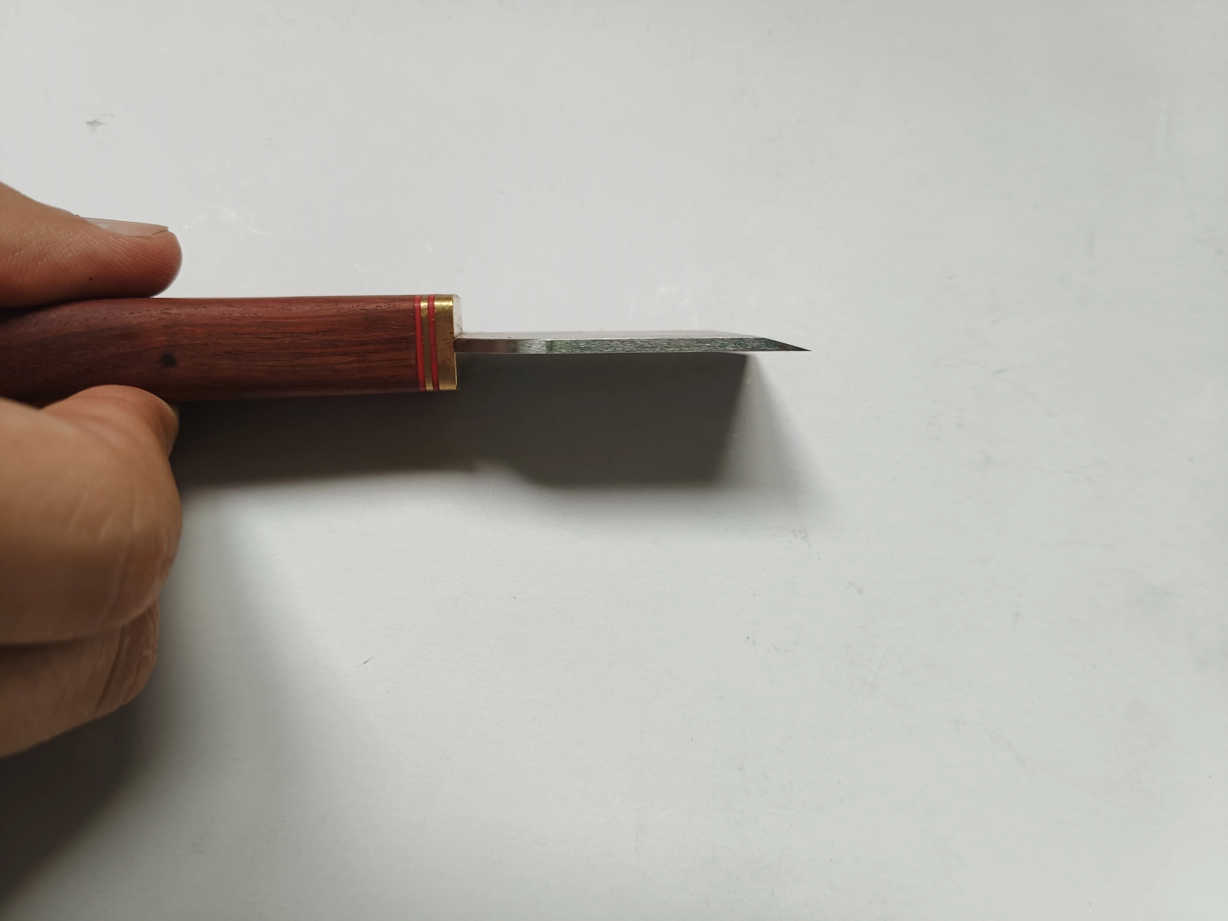 full-tang rosewood skiving knife_pattern skiving knife with rosewood  handle_China Handmade Leather Tools Manufacturer