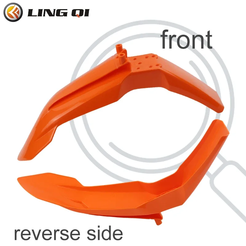 LING QI Motorcycle Front Fender Mudguard Fairing Body Kit For KT65 Motocross Dirt Bike Pit Bike KT 65 Motorcycle Parts
