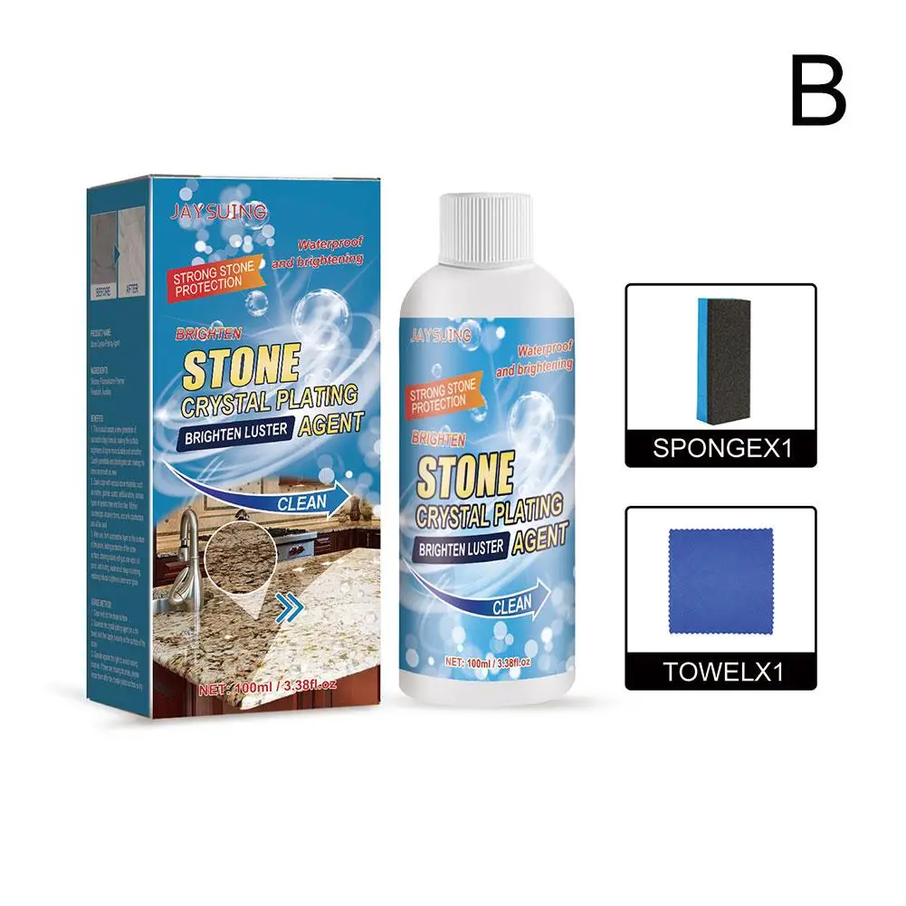 Stone Crystal Plating Agent 100ml for Stonework Tile Marble Quartz