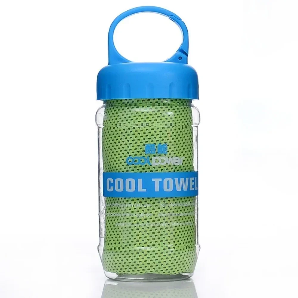 Quick-Dry Cooling Towel with Portable Bottle - Reusable, Ideal for Gym, Hiking, Camping, and Outdoor Activities
