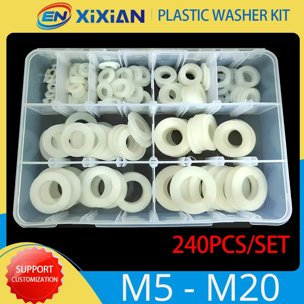 Rondelle En Nylon 500 Pi&egrave;ces/bote Ensemble De Rondelles En Nylon M2 M2