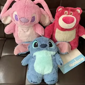 Stitch Disney Anime Winter Extra Large Plush Hot Water Bottle Women's Home Water Filling Hand Warmer Holiday Gift For Girlfriend