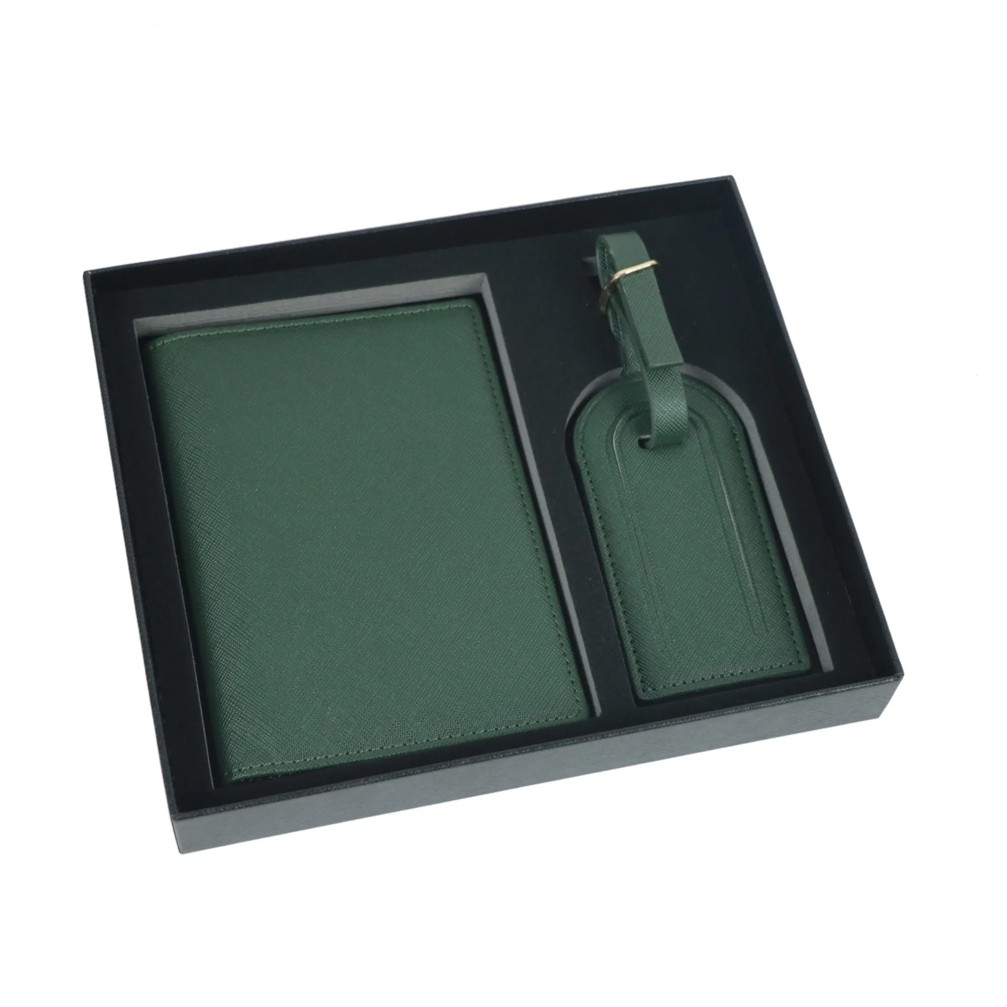 Personalized Passport Cover & Luggage Tag Set - Elegant Travel Accessories