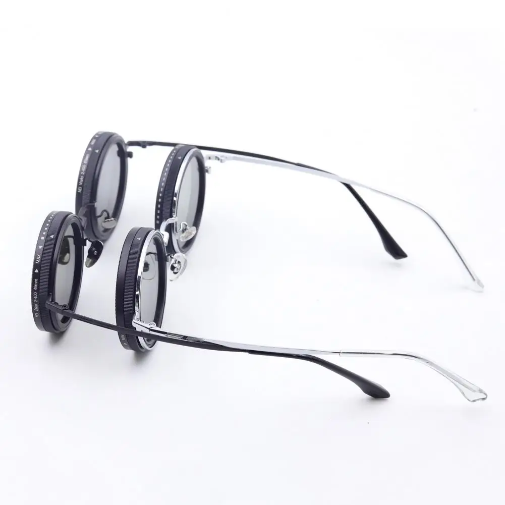 Eye Protection Sunglasses Adjustable Tint Sunglasses with Nd Filter Lenses for Men Round Polarized Glasses with Uv for Beach