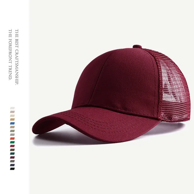 หมวก New Summer Black White Pink Mesh Trucker Hat Snapback Cap 8