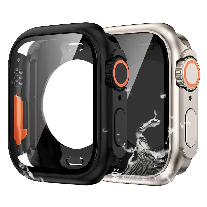 Premium Hard PC Screen Protector Case for Apple Watch - Front and Rear Bumper Cover