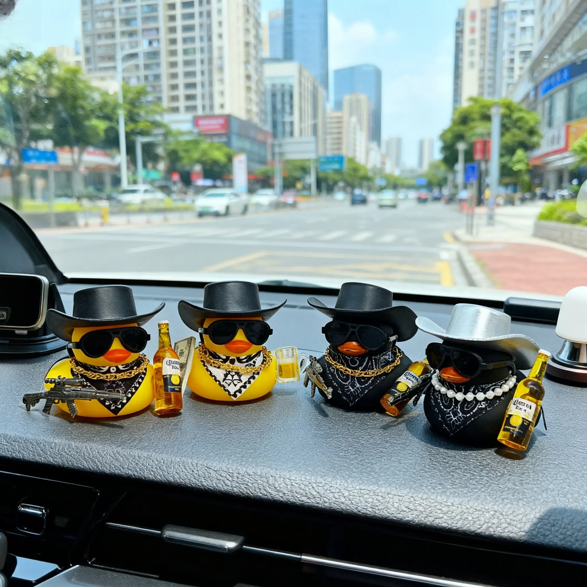 Canards Gangster pour Voiture | Décoration Auto Unique
