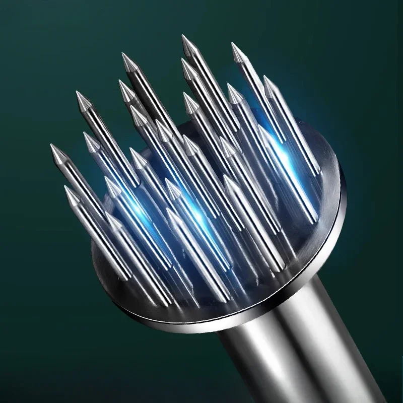 Hand Punch Meat Piercing Needle Flesh Hole Artifact Portable 304 Stainless Steel Meat Loose Needle Hammer Tenderizer Steak Tools