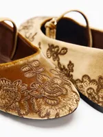 Novelty Velvet Embroidered Floral Design Ballet Flats Women Comfort Round Toe Mary Jane Shoes Lightweight Soft Designer Loafers - Image 5