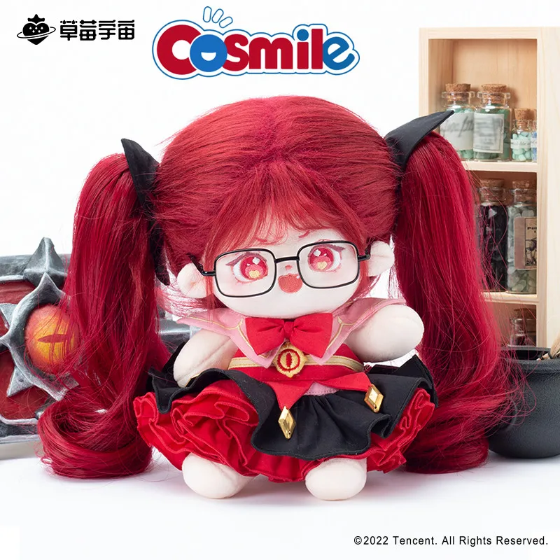 

Cosmile Game An Qila Demon Devil Plush 20cm Doll Body Toy Clothes Costume Glasses Cute Cosplay Props C CM
