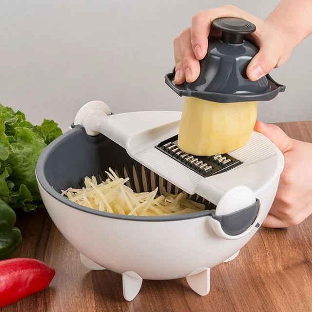 Multi-functional 9-in-1 Cutting Kitchen Utensils Graters Set Potato And  Radish Cut Into Shreds Cutting Machine Vegetable Tool - AliExpress